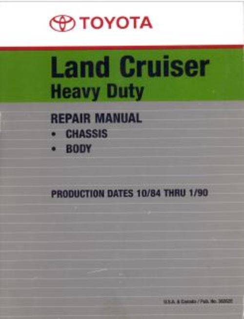 Product picture 1984 -1990 Land Cruiser Heavy Duty Repair Manual